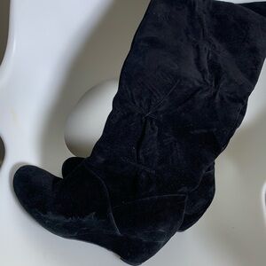 preloved Kenneth Cole long suede boots black size 8